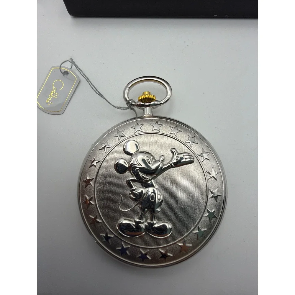 Vintage Mickey Mouse Colibri Pocket Watch Two Tone Swiss Quartz MPW95851W Boxed